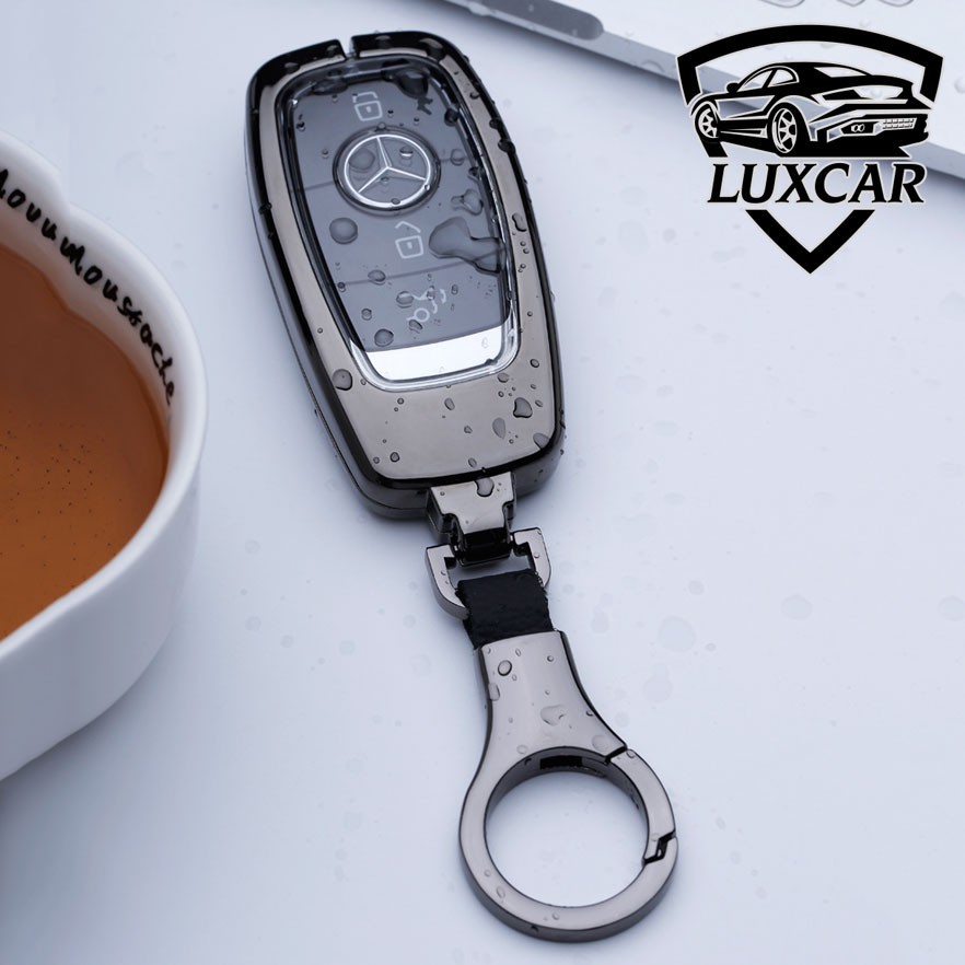 Ốp Khóa Hợp Kim + TPU MERCEDES Cao Cấp LUXCAR Cho Xe MERCEDES C200, GLC, GLA...