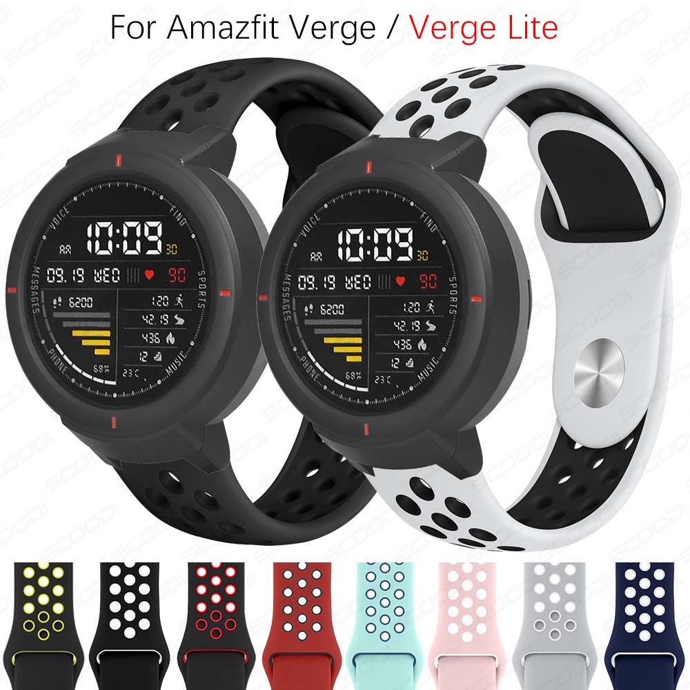 Dây Đeo Thay Thế Chất Liệu Silicon Màu Trơn Cho Xiaomi Huami Amazfit Verge 3 / Amazfit Verge Lite