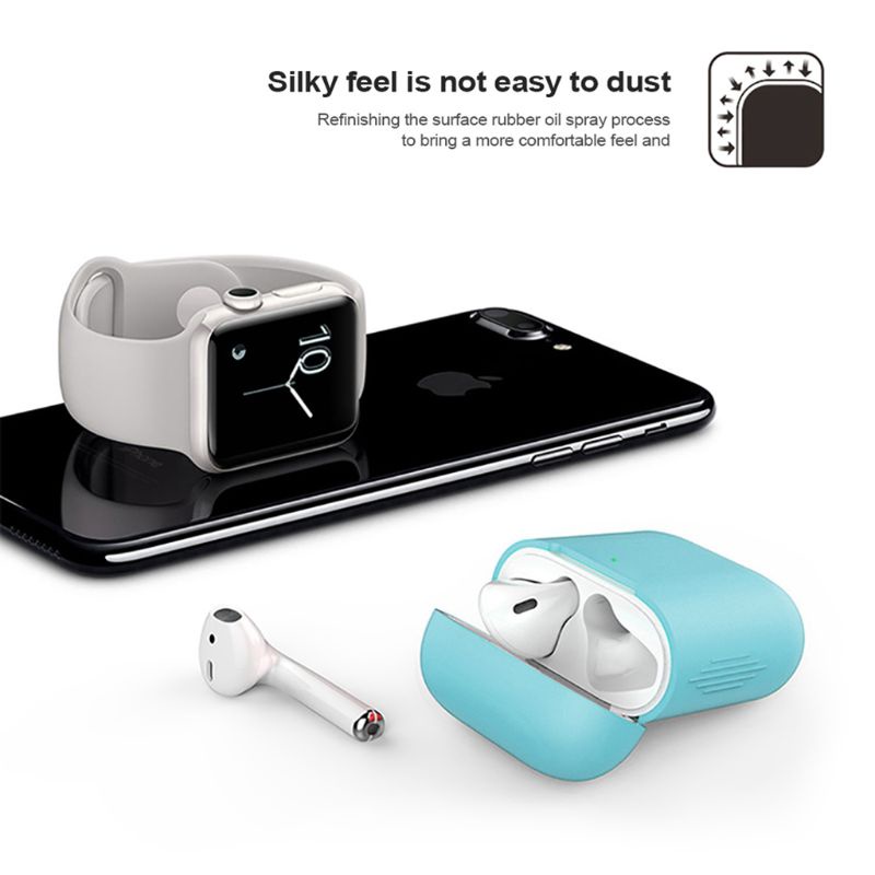 Vỏ Bảo Vệ Hộp Sạc Tai Nghe 1 / 1 Bằng Silicon Thời Trang Chất Lượng Cao
