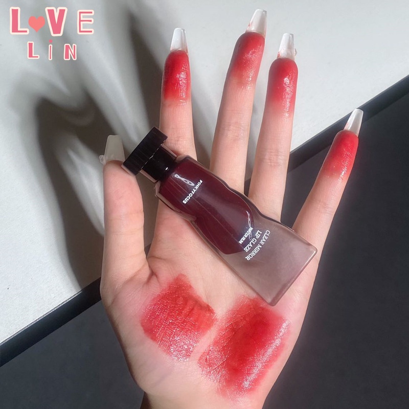 【Lovelin】Son Môi Dạng Bùn Màu Đen Bóng Gương Sáng Bóng Lâu Trôi Không Dễ Phai Màu Trong Suốt Cho Nữ