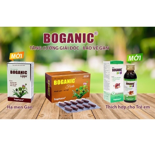 Boganic Lippi - giải độc gan, hạ mỡ máu - bảo vệ gan - Chính hãng Traphaco Chính hãng 100%