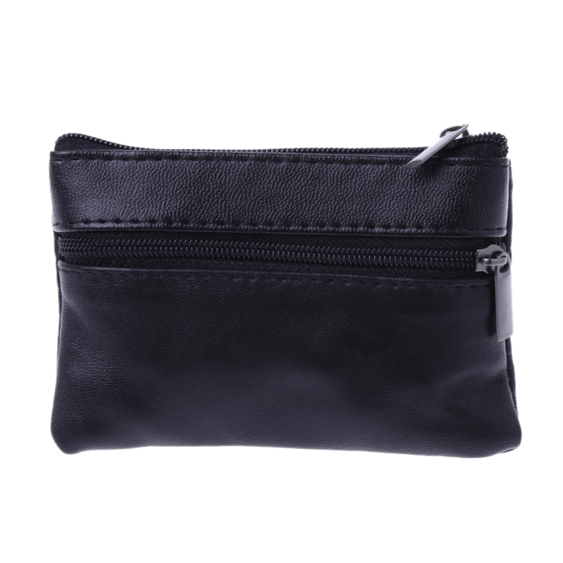 ❀LIDU  Soft Men Women Card Coin Key Holder Zip Leather Wallet Pouch Bag Purse Gift New