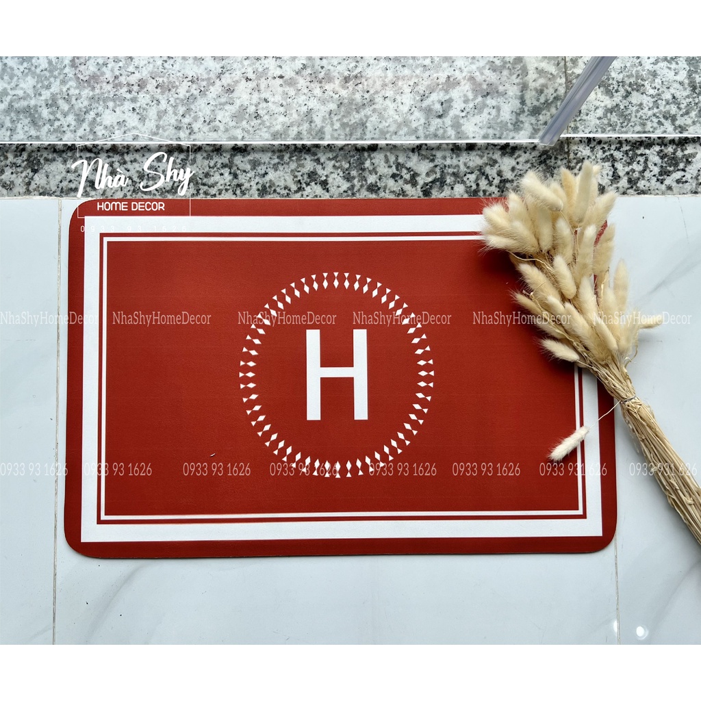 Thảm Lau Chân Silicon Siêu Thấm Cực Nhanh Mềm Mịn Chống Trơn Trượt An Toàn Cho Gia Đình