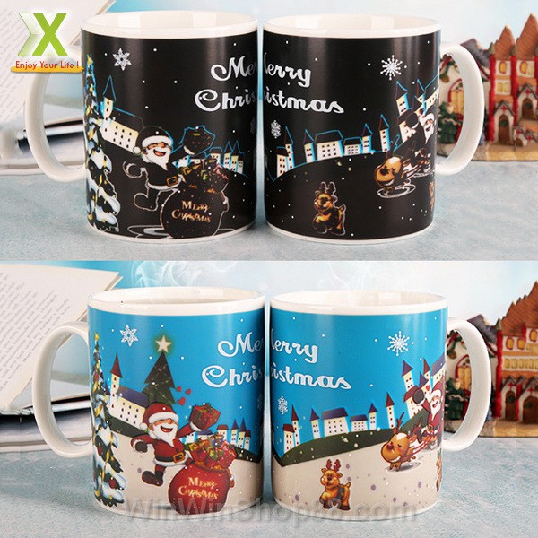 Ly đổi màu giáng sinh merry christmas, Cốc đổi màu phong cách Noel Giáng Sinh - Muasamhot1208