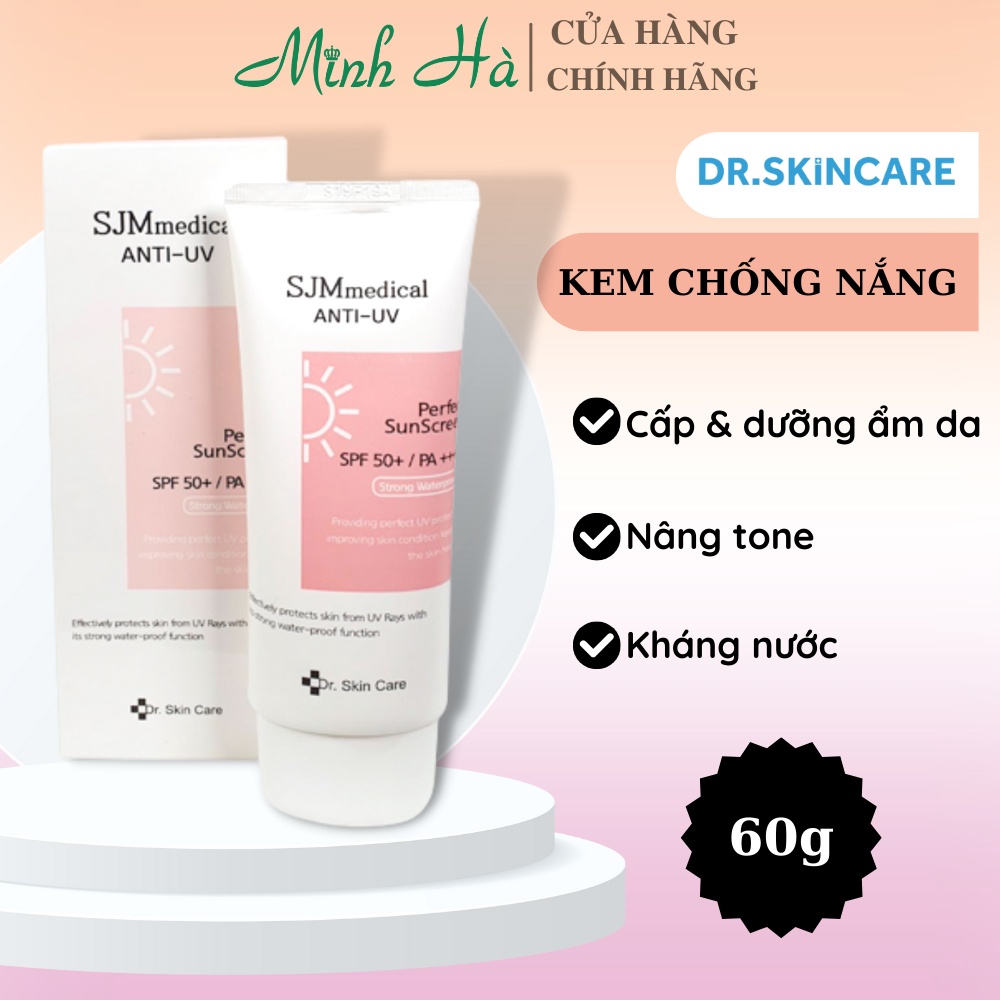 Kem chống nắng SJMmedical Anti-UV Perfect 60g SPF50+ PA+++ cấp ẩm nâng tone