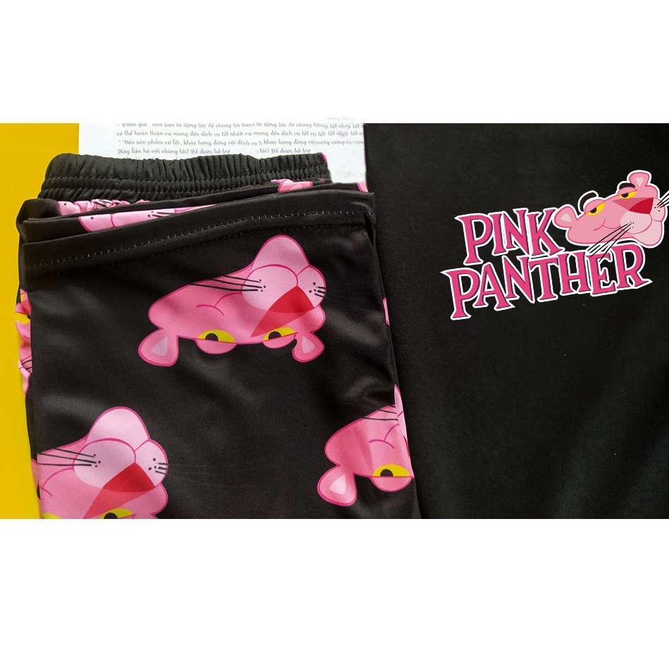 Bộ quần áo thun nam nữ unisex hoạt hình báo hồng The Pink Panther