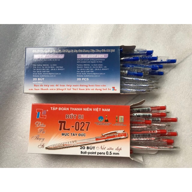 Hộp 20 Cây Bút bi Thiên Lộc Nét nhỏ