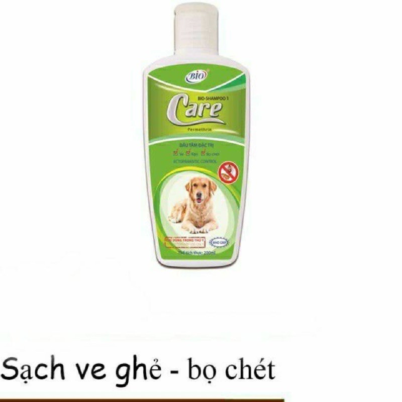 SỮA TẮM BIO CARE - SẠCH VE RẬN, LÀM SẠCH LÔNG, KHỬ MÙI HÔI CHO THÚ CƯNG CHAI 150ML