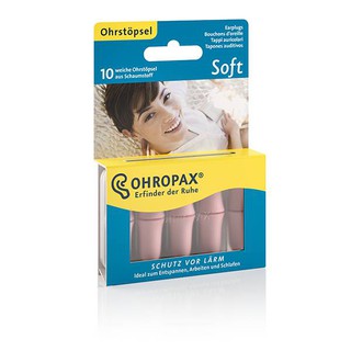 Hộp 10 nút bịt tai chống ồn OHROPAX SOFT xuất xứ từ Đức (Siêu mềm mại)