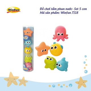 RẺ VÔ ĐỊCH !!! Set 5 con đồ chơi tắm phun nước Winfun 7118NL chính hãng