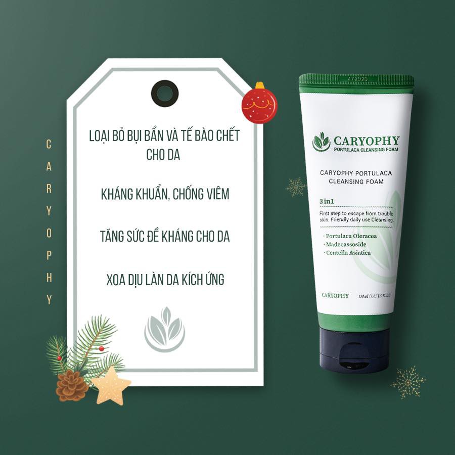 Sữa rửa mặt cho bà bầu cho da dầu mụn da khô da nhạy cảm Hàn Quốc chính hãng Caryophy 150ml | BigBuy360 - bigbuy360.vn