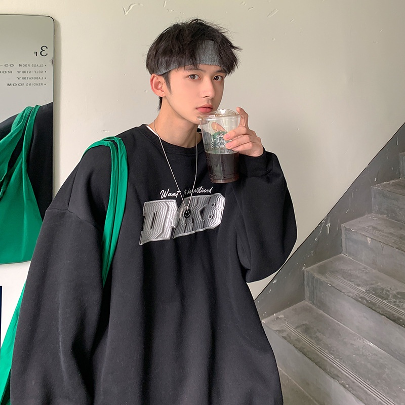 Áo khoác hoodie AOKANG không tay dáng rộng in chữ màu cam thời trang xuân thu dành cho nam