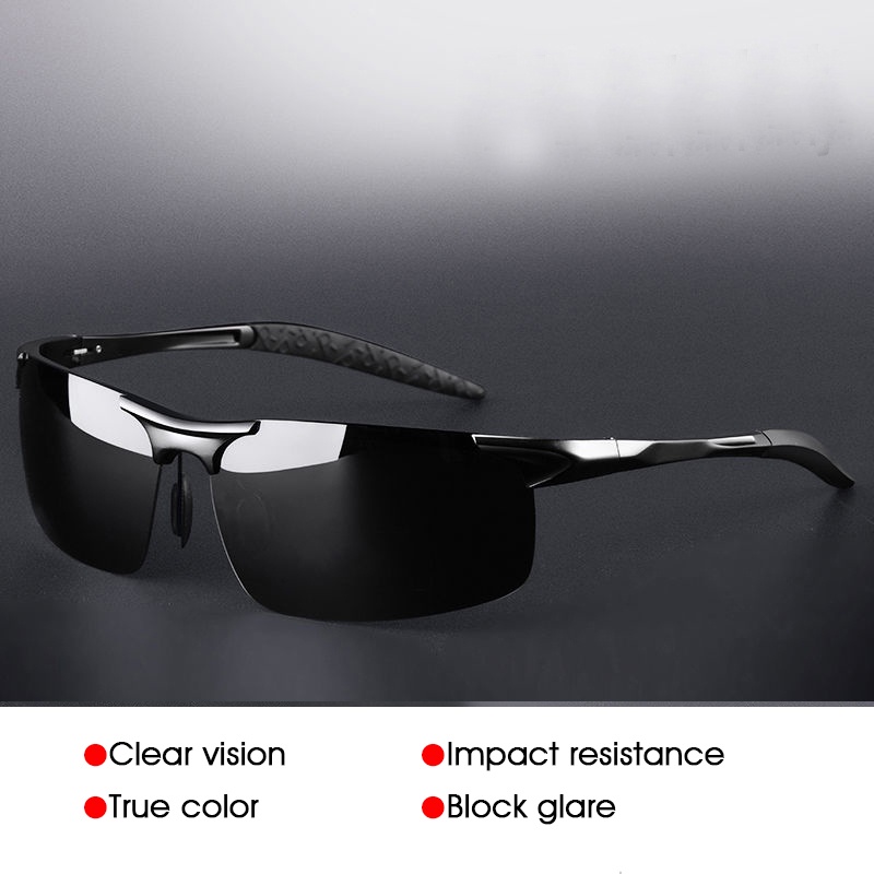Kính nam phân cực chống tia UV400 kính râm thời trang đổi màu kính mát unisex ngoài trời chống tia cực tím lái xe chống chói
