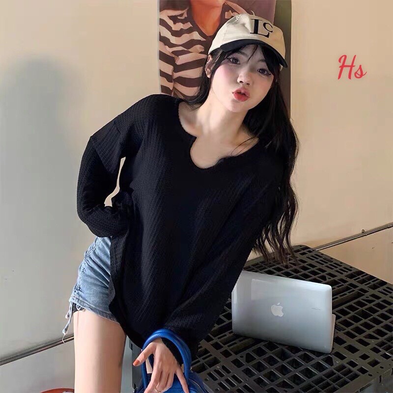 Áo Tổ Ong Hàn Quốc, Dáng Basic, Freesize, Chất Liệu Đẹp, Có Quà Tặng Kèm