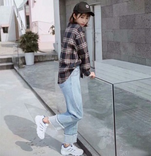 Sơ mi kẻ oversize