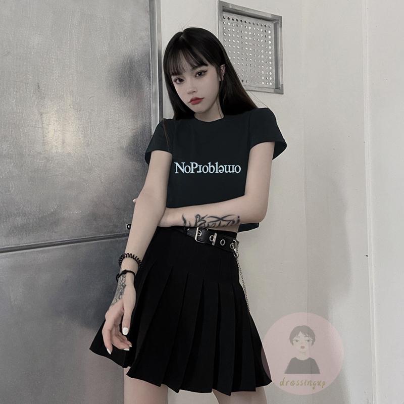 Áo Croptop Ngắn Tay Cổ Tròn Thời Trang Mùa Hè Cho Nữ