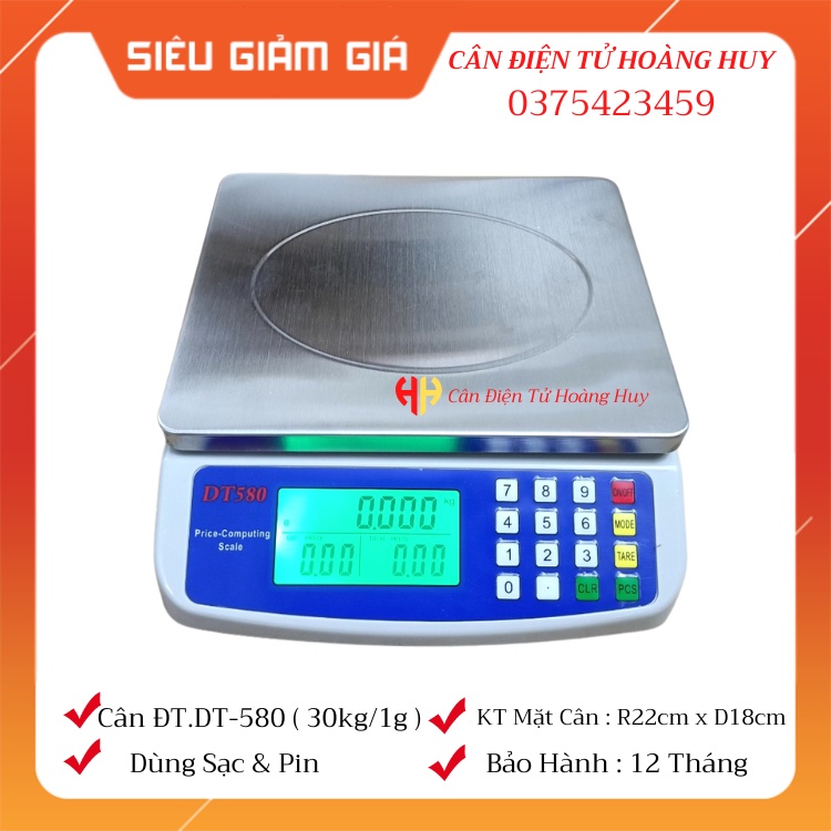 Cân điện tử tính tiền DT580 -  bán hàng tạp hóa siêu thị CÂN HOÀNG HUY