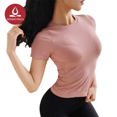 MOVING PEACH Áo thun tập yoga / thể hình chuyên dụng cho nữ ETY