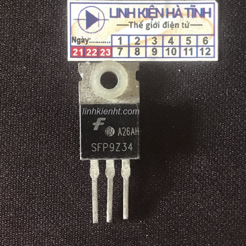 Túi 5 con Linh kiện mosfet SFP9Z34 IRF9Z34 F9z34 kênh P 55V 19A TO-220A tháo máy