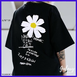 Sale hot! Áo thun form rộng tay lỡ (40-70kg) in hình hoa cúc chữ ký 3 màu cực đẹp,áo phông dáng rộng siêu hot hit giá rẻ
