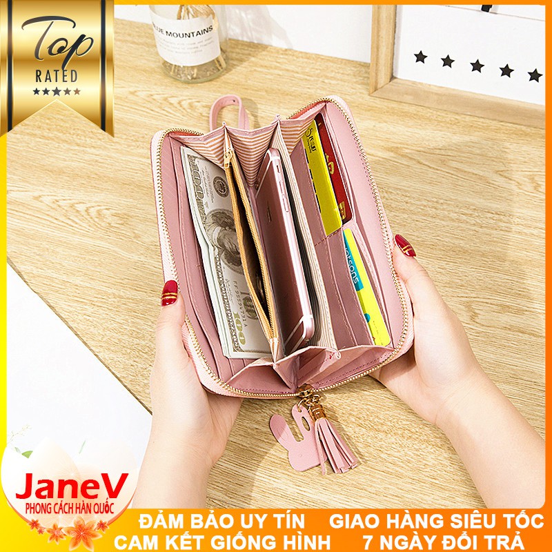 [5 MÀU] Ví Cầm Tay Nữ Dài Cao Cấp Sang Trọng Phong Cách Hàn Quốc TVNN171