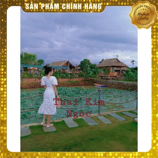 Váy tay bồng dự tiệc ren đuôi cá