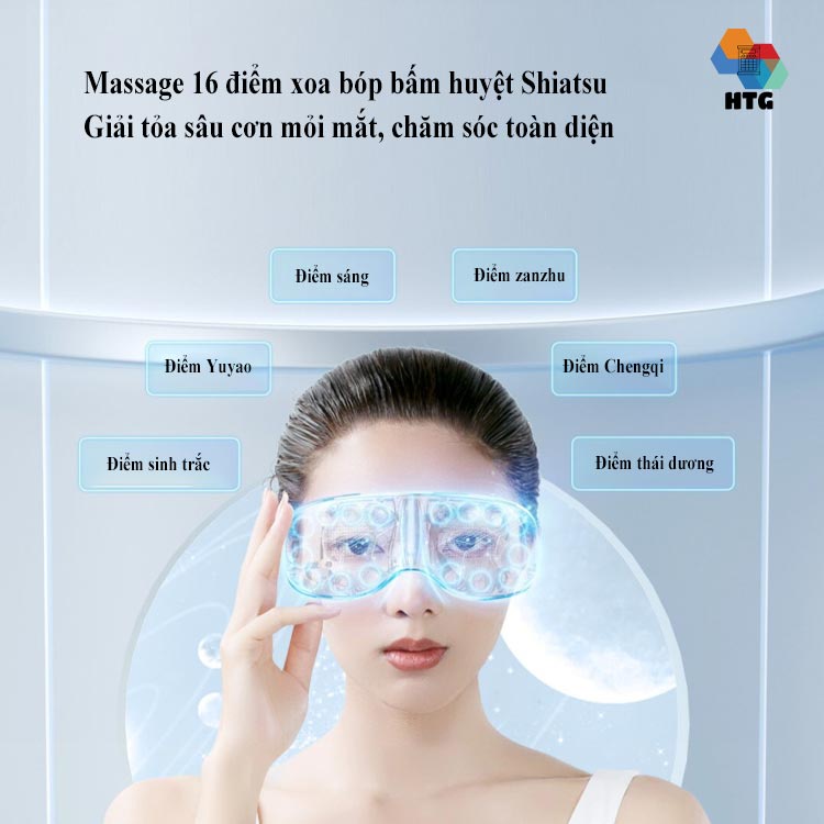 Máy Massage Mắt Xiaomi Youpin Jeeback E9, Phiên Bản Thanh Lịch, Massage Bấm Huyệt đa điểm, kết nối bluetooth
