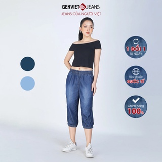 Quần Ngố Jogger Nữ Lửng GENVIET Bò Mềm Mát Cao Cấp TQ311J1596
