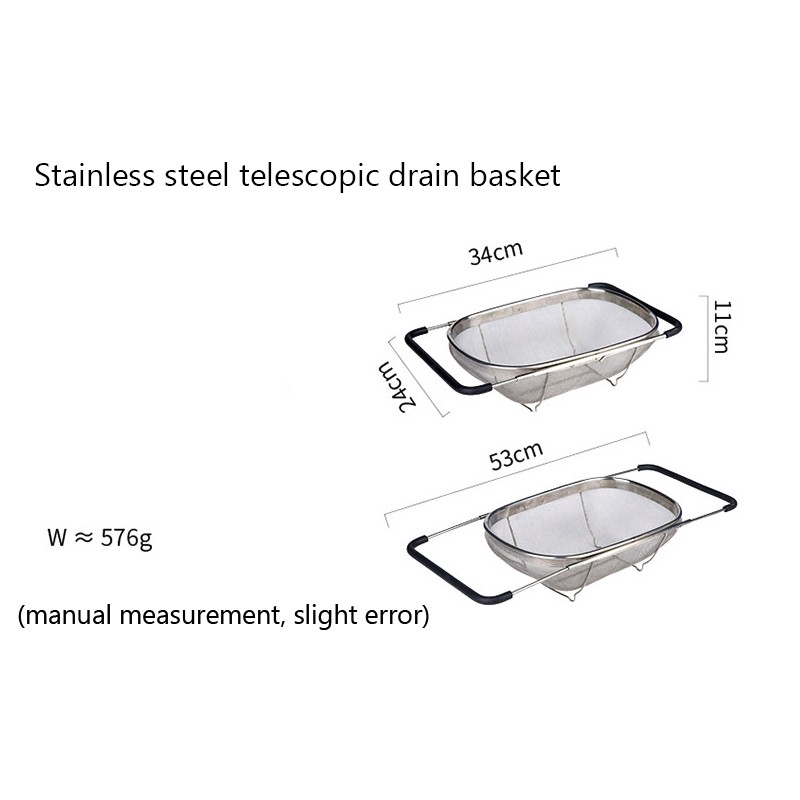 Dụng cụ lọc Sweejar thoát nước bồn rửa chén bằng inox có thể thu gọn tiện dụng