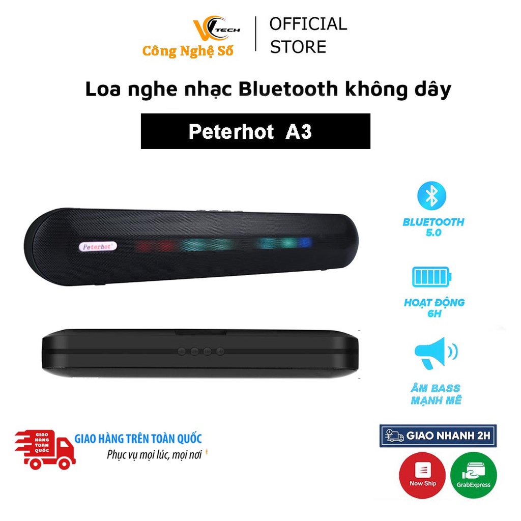 Loa Bluetooth Speaker A3 mini New, 2 loa Bass mạnh âm thanh đỉnh có kết nối máy tính, Thẻ Nhớ, Cổng USB-Bảo hành 6 tháng