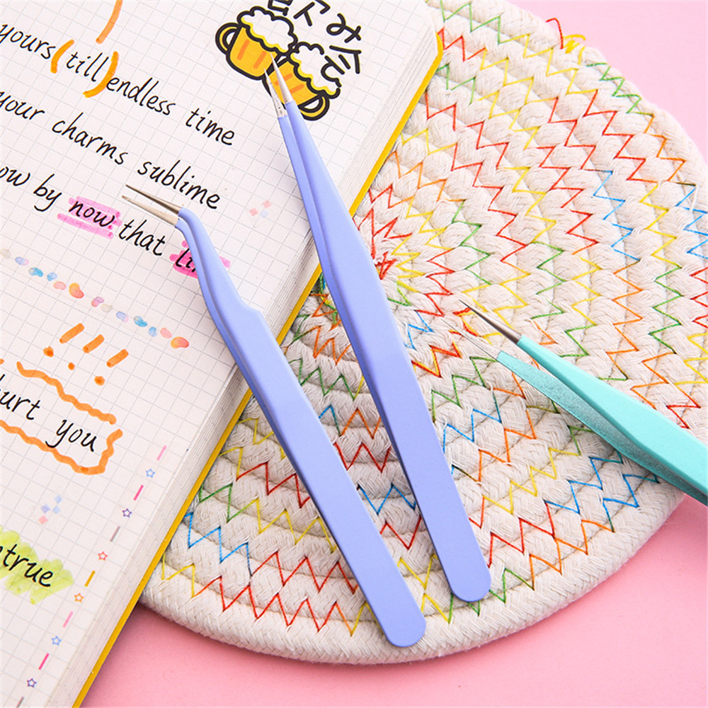 Bộ dụng cụ nhíp gắp giấy màu macaron bằng thép không gỉ tiện lợi