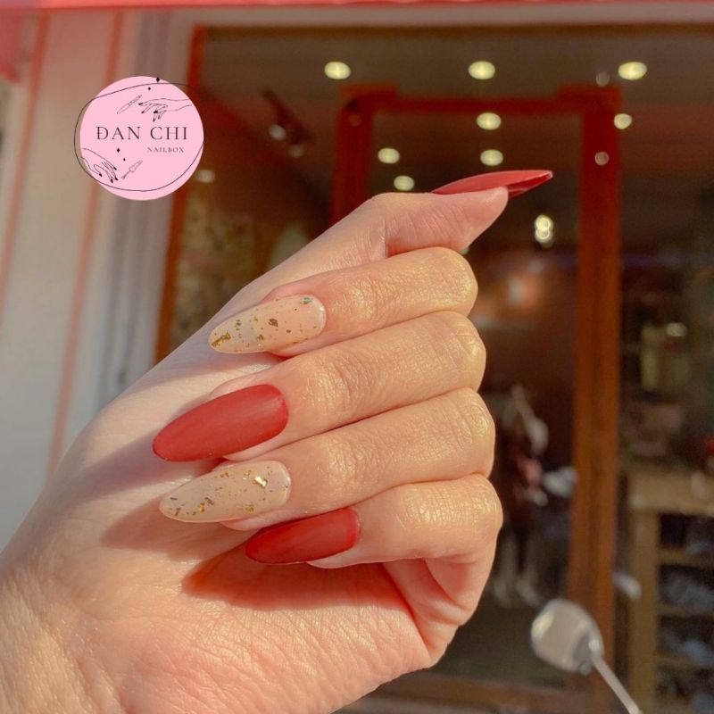 NailBox móng úp thiết kế sẵn Mẫu Đỏ