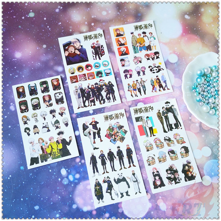 Tờ hình xăm dán tạm thời mini họa tiết Jujutsu Kaisen Anime chống thấm nước độc đáo