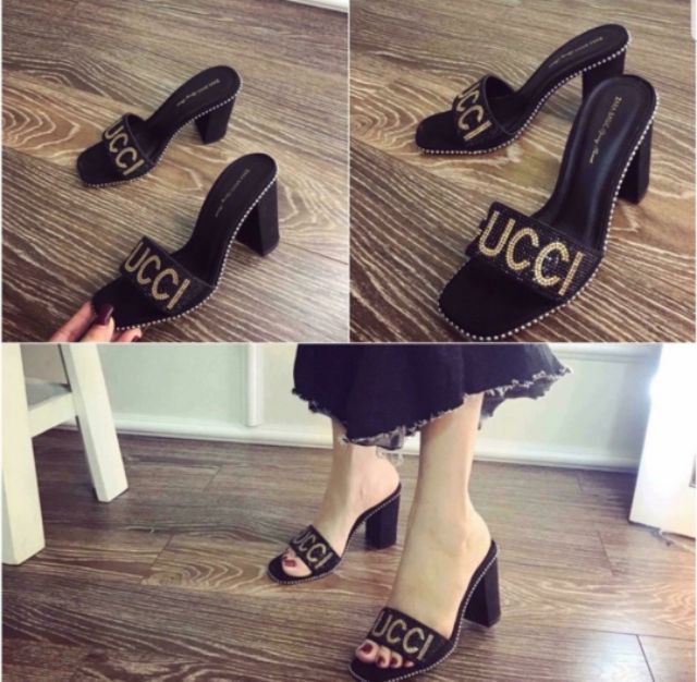 Dép guốc guccci 7p size 38