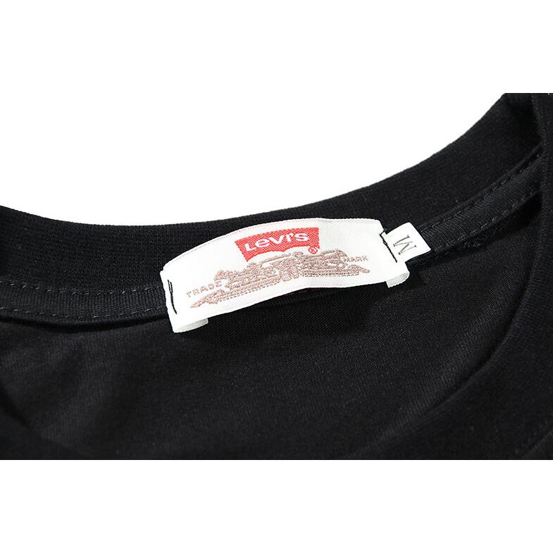 Áo thun cotton ngắn tay in chữ Levi 'S thời trang cho nam và nữ