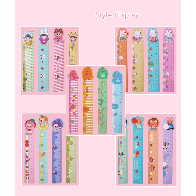 Thước kẻ dẻo chiều dài 15cm cute dễ thương đồ dùng học tập làm quà tặng học sinh