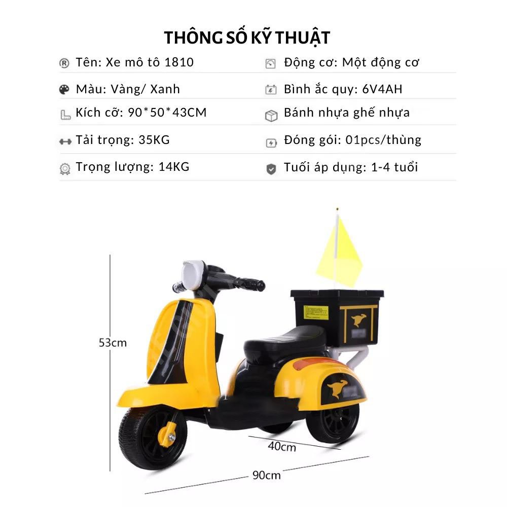 Xe máy điện trẻ em SH - 518 / Vespa -1MT/ LS 6688