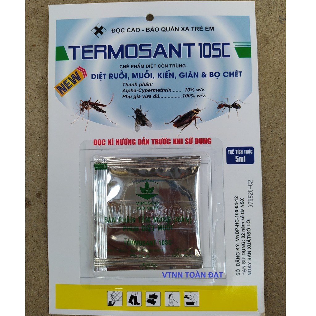 Chế Phẩm Diệt Côn Trùng Termosant 10SC, thuốc diệt muỗi, kiến, gián, bọ chét