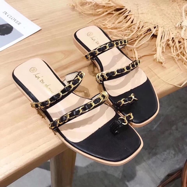 Dép lê xỏ ngón dây xích - ảnh thật 100%