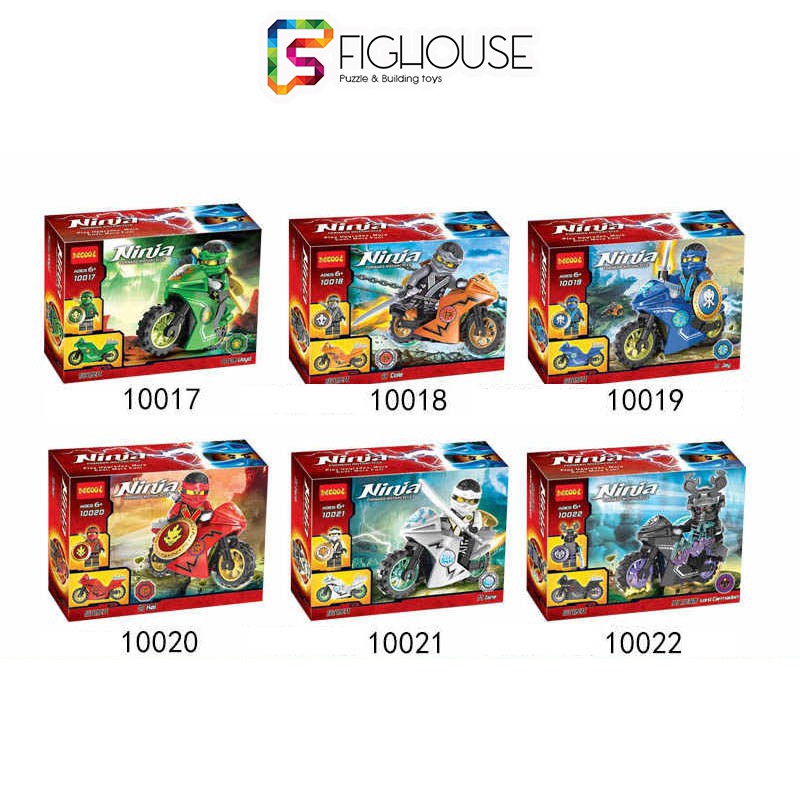 Xếp Hình Minifigures Các Nhân Vật Phantom Ninjago Tornado Motorcycle Vehicle DECOOL 10017-10022