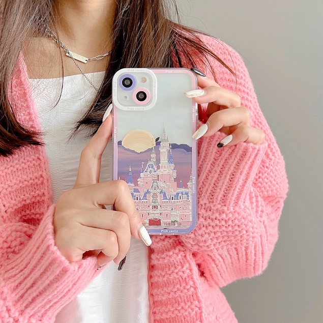 Samsung Galaxy A53 A13 A02 A12 A52 A52S A22 LTE M22 A10S A32 A72 A11 A50 A50S A30S A51 A71 A20 A30 A20S A10 A33 A03 Core A21S M32 M11 M12 M02 J2 Prime Note 20 Ultra 4G 5G Cute Cartoon Angel Eyes Castle Balloon Store Clear Shockproof Tpu Soft Case JSC 10