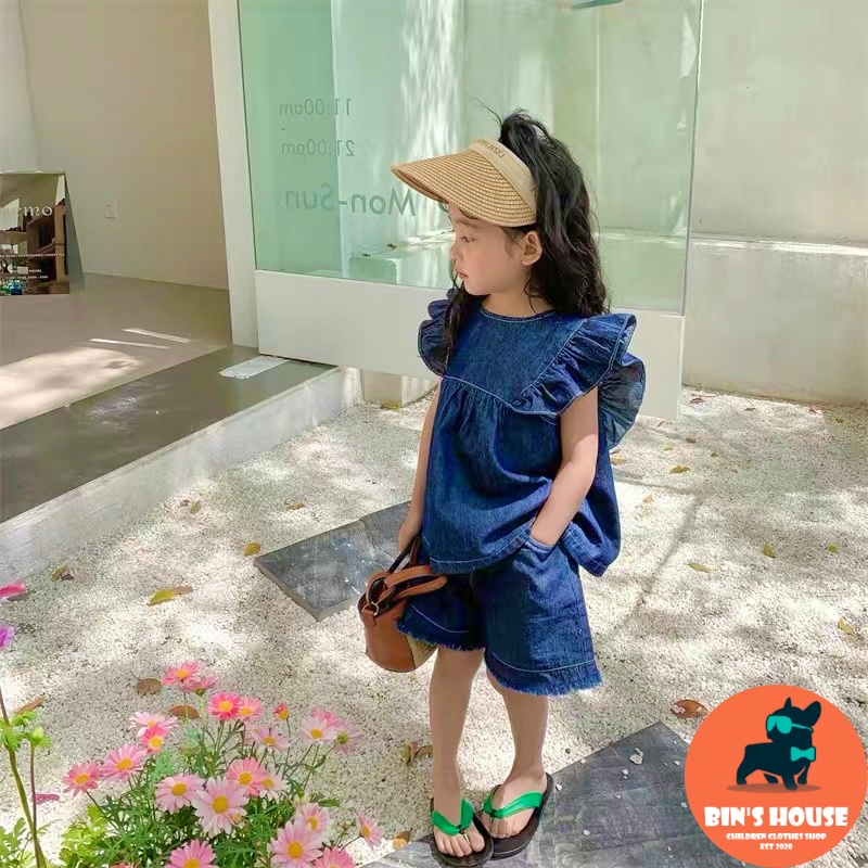 BÁN SỈ BỘ BÒ ĐÙI BÉ GÁI MÀU XANH BÈO VAI
