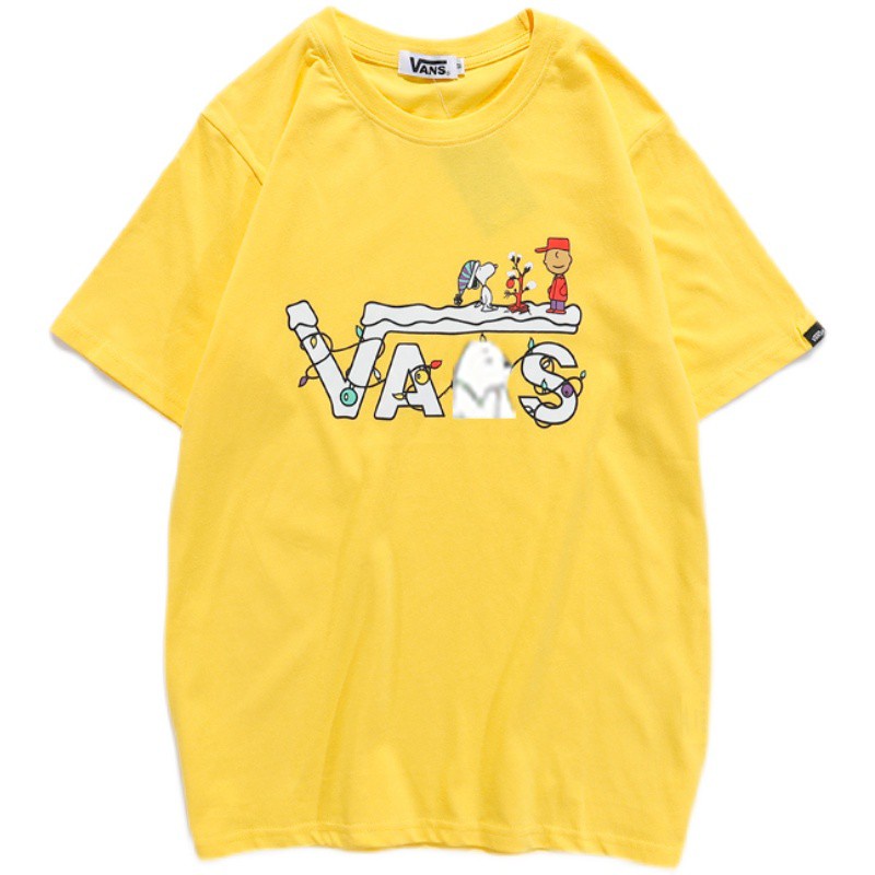 Áo Thun Cotton Ngắn Tay In Logo Vans Thời Trang Cho Cặp Đôi