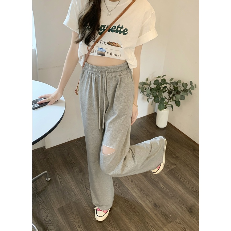 Quần Dài Thể Thao Nữ Ống Rộng Thời Trang Năng Động