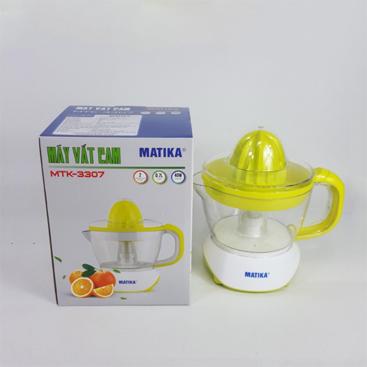 Máy vắt cam Matika dùng điện CHÍNH HÃNG dung tích 700ml, Máy vắt cam tự động