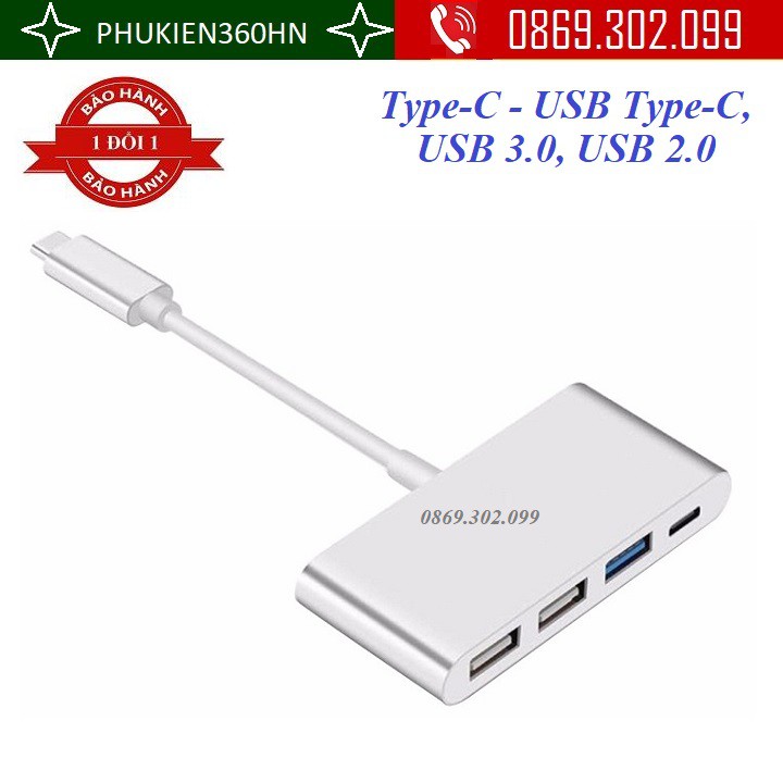 Cáp chuyển đổi USB Type-C to USB Type-C + USB 3.0 + USB 2.0