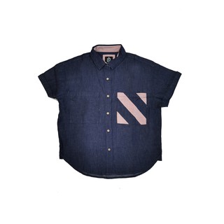 Áo sơ mi jean nữ ngắn tay MESSIJEANS SJW-377-16