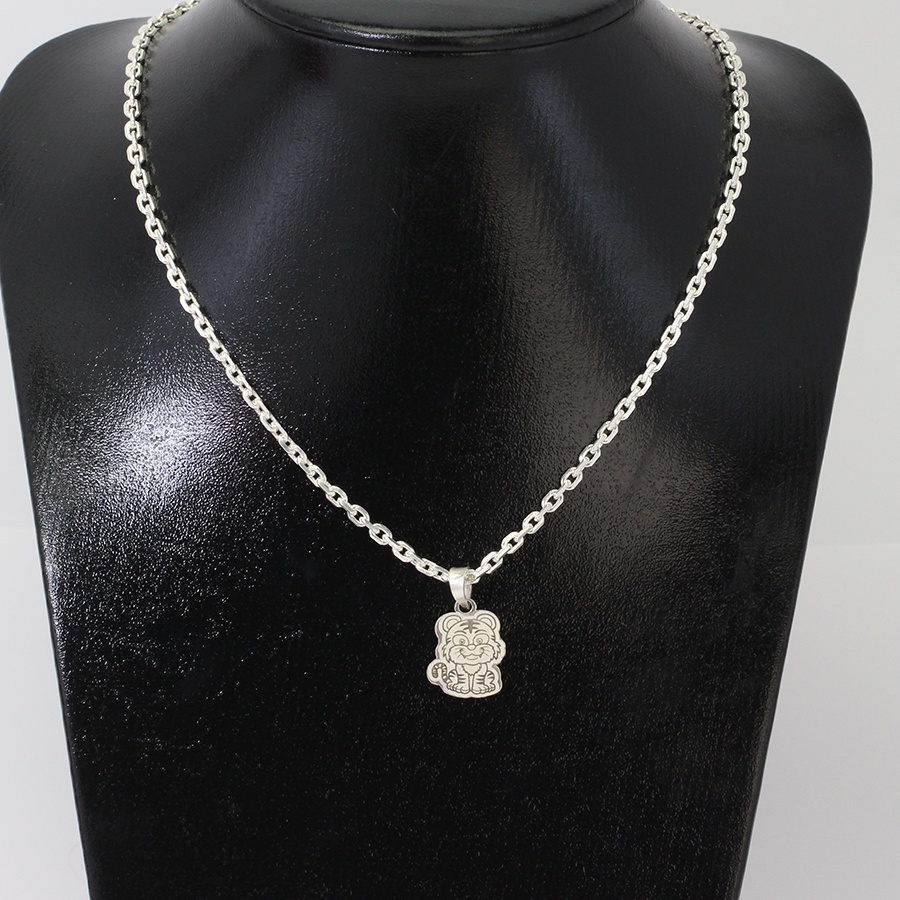 Dây chuyền bạc cho bé hình con hổ khắc tên DCT0069 Trang Sức TNJ