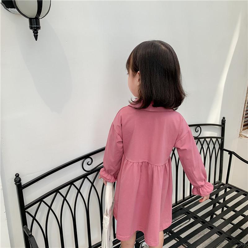 Áo Sơ Mi Cotton Trơn Tay Dài 70-130cm Cho Bé