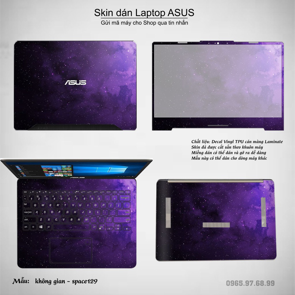 Skin dán Laptop Asus in hình không gian _nhiều mẫu 22 (inbox mã máy cho Shop)